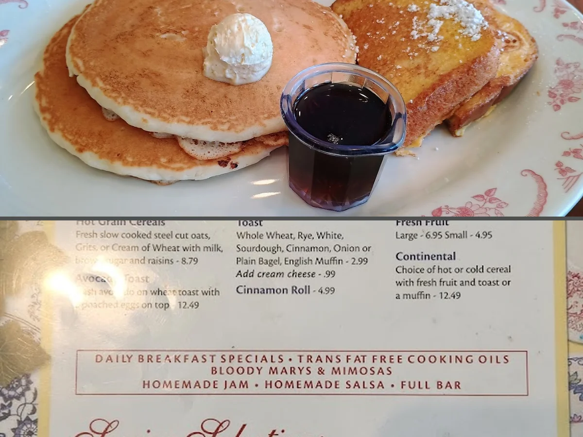 Family-friendly tables inside an American restaurant.
