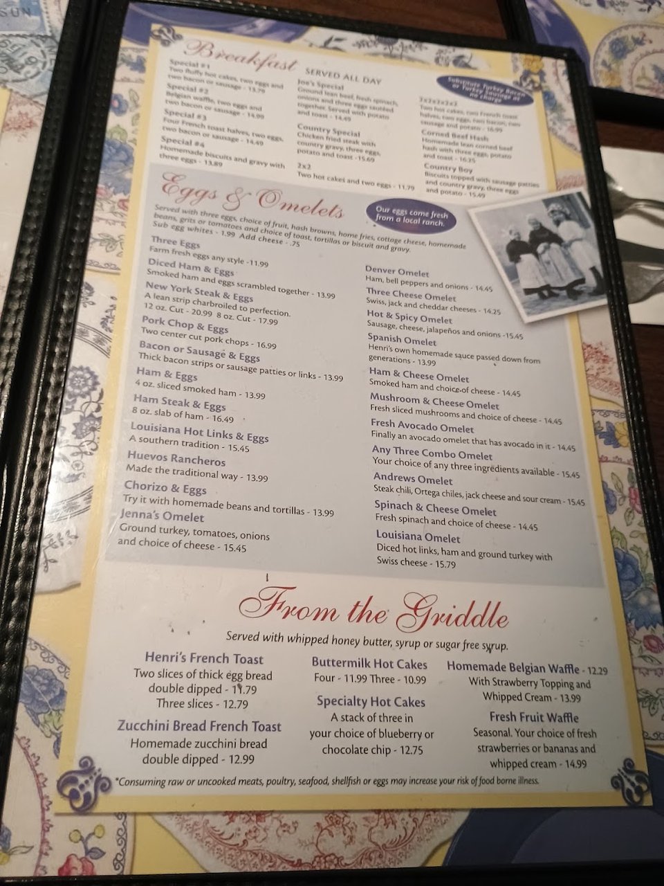 American dishes listed for dine-in or takeaway.